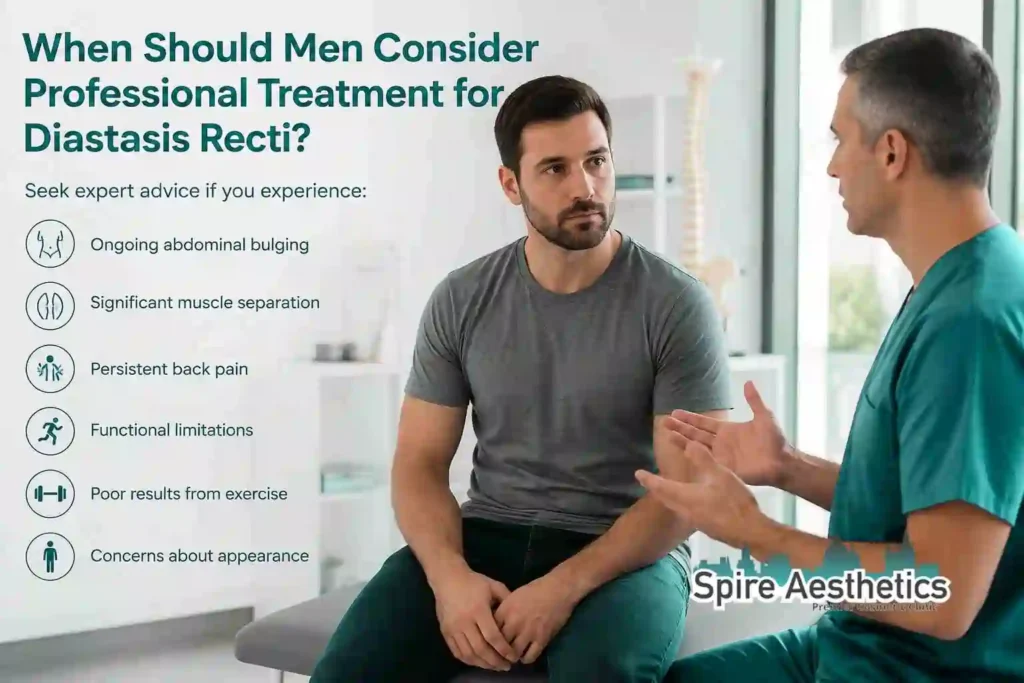 When Should Men Consider Professional Treatment for Diastasis Recti Rushden?